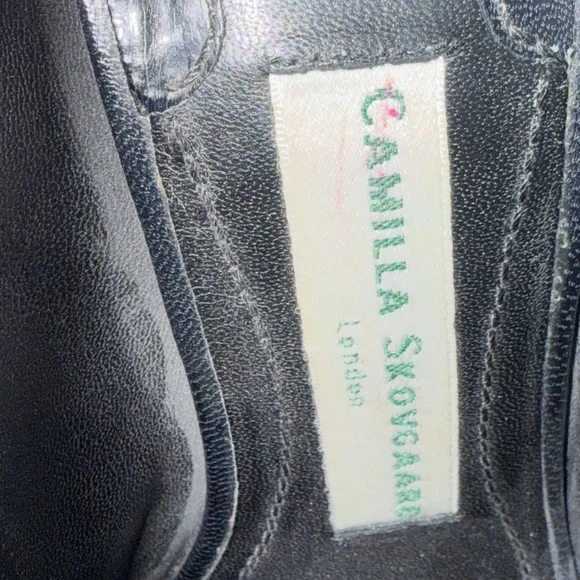 Camilla Skovgaard black leather platform stiletto booties Sexy! Sz 38.5/8.5 - Picture 6 of 6